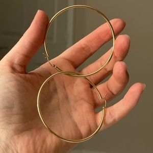 50mm 14k Gold Hoops